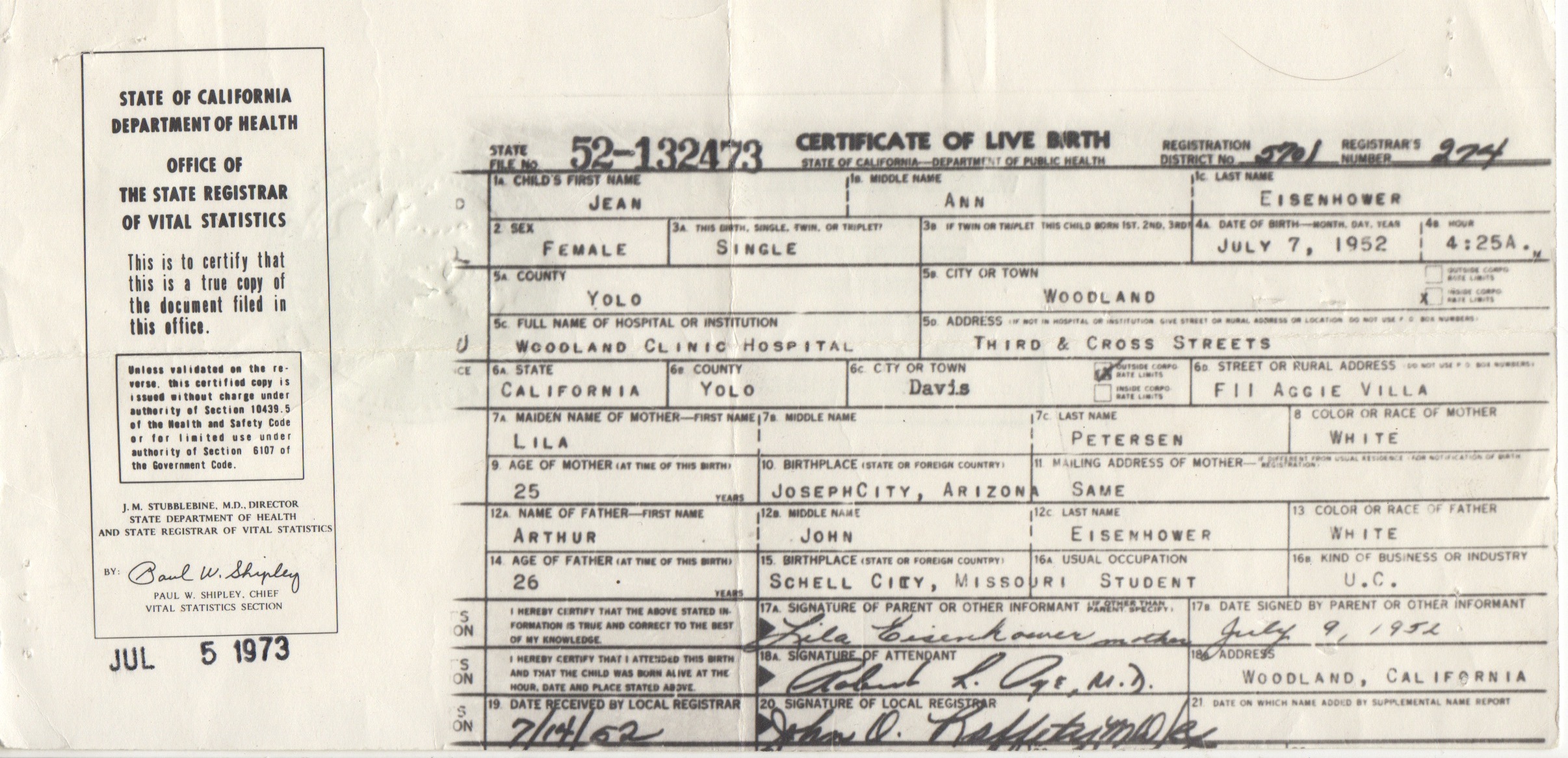 Jean Ann Eisenhower birth certificate 1.jpeg